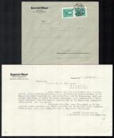 1936 Budapesti Hírlap fejléces gépelt levele, benne: "Igen becses levelére mély tisztelettel ér...