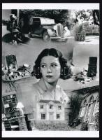 1938 Egy modern nagylány álmai, korabeli fotómontázs nyomán készült modern nagyítás, 21x15 cm
