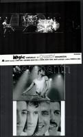 cca 1986 Queen együttes Budapesten, 3 db produkciós filmfotó + 2 db korábbi felvétel, összesen 5 db ...