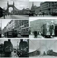 Budapesti villamosok vegyes tétele (3, 6, 9, 19, 20, 31, 47, 53. járatok száma olvasható), különféle...