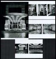 cca 1939 Budapest, a Broadway ,,mozgófényképszínház kívül-belül, Seidner Zoltán műszaki fényképész hagyatékából 4 db modern nagyítás, 21x15 cm és 10x15 cm
