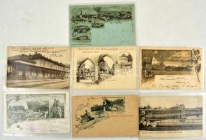 Kb. 140 db RÉGI főleg történelmi magyar város képeslap vegyes minőségben: Erdély, lithok, pár külföl...