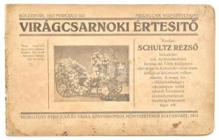1913 Kolozsvár virágcsarnoki értesítő 22 p koszos