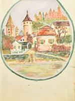 cca 1927 Nagyvárad emlékkönyv sok rajzzal