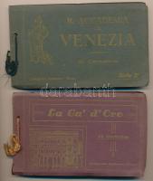 3 db vegyes francia és olasz képeslap füzet / 3 mixed French and Italian postcard booklets: Venezia, Versailles, La Ca dOro