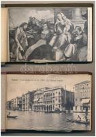 3 db vegyes francia és olasz képeslap füzet / 3 mixed French and Italian postcard booklets: Venezia,...