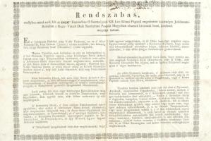 1826 Nagyvárad rendszabás az 1826 évi jubileumi búcsú résztvevői számára