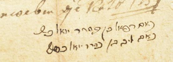 1759 Velence (Nagyvárad) pálnka árenda magyar nyelven jidds aláírássokkal