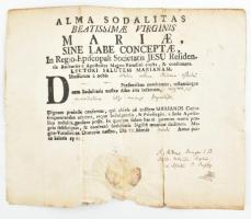 1762 Uti passzus a nagyváradi jezsuita rendház Szűz Mária Társulatának Osdolai András részére