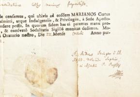 1762 Uti passzus a nagyváradi jezsuita rendház Szűz Mária Társulatának Osdolai András részére