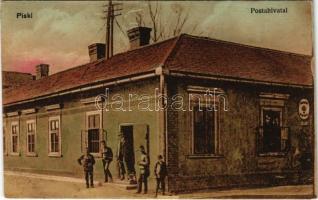 Piski, Simeria; postahivatal. Vasúti levelezőlapárusítás 1548. / post office (fl)