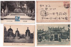 7 db főleg RÉGI kínai és japán képeslap (egy díjjegyes) / 7 mostly pre-1945 Chinese and Japanese pos...