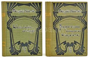 2 db Mikszáth Kálmán: A tekintetes vármegye. Magyarország lovagvárai - A kis prímás Mikszáth Kálmán munkái. Bp., 1900, Révai Testvérek Irodalmi Intézet Rt. Ötödik kiadás. Kiadói illusztrált szecessziós egészvászon, Gottermayer N.-féle kötésben. Jó állapotban.