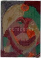 Csepeli Németh Miklós (1934-2012): Portré. Olaj, karton, jelezve balra lent. Jobb alsó sarkában kissé sérült. 35x25 cm