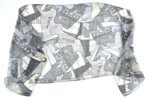 Picasso mintás, szürkés színű sál / kendő, 125x49 cm