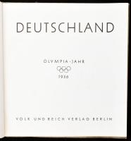 Deutschland Olympia Jahr 1936. Belrin, 1936. Volk und Reich Verlag. Mogyoróssy Győző  olimpiai bronzérmes magyar tornász (1914- 1981) autográf aláírásával. Kiadói egészvászon kötésben