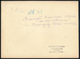 1942 Bessenyői Bessenyő Árpád alezredes és Bánsághy Klári esküvője, fotó, foltos, 17,5×23,5 cm