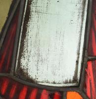 Johan Hugó (1891-1956): Társaság. Ólomüveg, jelzés nélkül. Sérült (repedésekkel). Proveniencia: Joha...