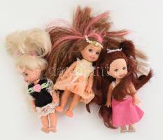 cca 1990 Mattel Barbie kis baba figurák 3 db 12 cm + eredeti Barbie fotel
