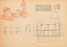 Családiház tervgyűjtemény. Bp.,1961., ÉM. Építésügyi Dokumentációs Iroda. Kiadói papírkötés. + Csalá...