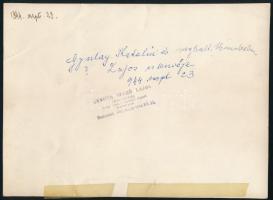 1944 Véggyulai Gyulay Katalin és Lajos Pál m. kir. repülőmérnök százados esküvője a józsefvárosi plé...