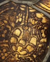 Johan Hugó (1891-1956): Női arckép. Ólomüveg, jelzés nélkül. Kopásnyomokkal. Proveniencia: Johan Hug...