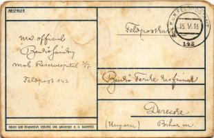 1916 Frohe Ostern im Felde. Armee II. / Első világháborús osztrák-magyar szecessziós katonai húsvéti...