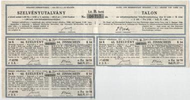 Budapest 1914. "Budapest Székesfőváros - Kötelezvény" 2400K-ról szárazpecséttel, bélyegzés...