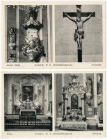 Budapest XXII. Budafok, Római katolikus plébániatemplom, belső - 4 db régi képeslap