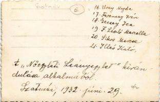 1932 Szatmárnémeti, Szatmár, Satu Mare; Nőegyleti Leányegylet kirándulása / members of the Women...