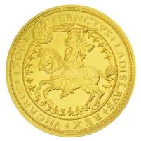 DN Magyar Aranyóriások - II. Ulászló arany veretű guldiner 1506 aranyozott Cu utánveret kapszulában, tanúsítvánnyal (46mm) T:PP