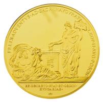 DN "Magyar Aranyóriások - II. Lipót koronázási érem 1790" aranyozott Cu utánveret kapszulá...