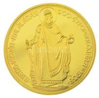 DN "Magyar Aranyóriások - 1938. 100 Pengő" aranyozott Cu utánveret kapszulában, tanúsítván...