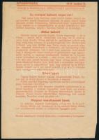 1945.V.9., Gyorsposta, az európai háború végéről szóló hírekkel, kiadja a Hadosztály Nevelőtörzs Sajtóosztálya. 21x15 cm