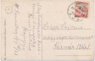 1917 Szombathely, Pályaudvar, vasútállomás, villamos. Vasúti levelezőlapárusítás 988. (EK)