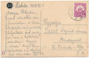 1928 Miskolc, Színház, gyógyszertár, Kerekes Miklós, Szabó, Lövy József Fia, Weisz Náthán és Társa ü...