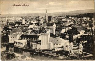 1914 Kolozsvár, Cluj; látkép. Schuster Emil kiadása / general view