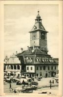 Brassó, Kronstadt, Brasov; Városháza, piac, üzletek. H. Zeidner kiadása / Rathaus / town hall, market, shops (EK)