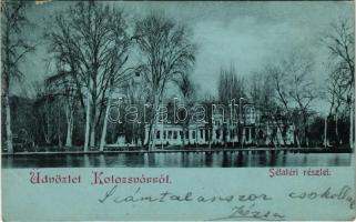 1900 Kolozsvár, Cluj; Sétatéri részlet / park, promenade (EK)