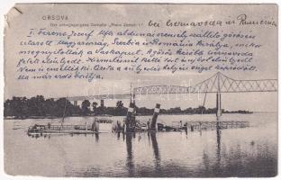 1914 Orsova, elsüllyedt "I. Ferenc József" gőzhajó Csernavodánál (Románia) / Der untergegangene Dampfer "Franz Joseph I" / sunken SS Franz Joseph I near Cernavoda (Romania) (b)