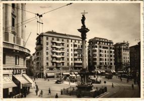 1939 Milano, Milan; Largo Augusto / square, tram, automobiles, shops (EK)