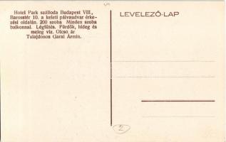 Budapest VIII. Hotel Park szálloda a keleti pályaudvar érkezési oldalával szemben, étterem és kávéhá...