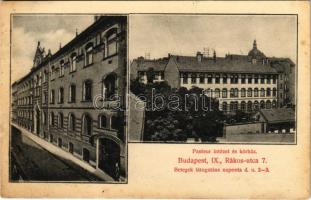 1908 Budapest IX. Pasteur Intézet és Kórház. Donáth fényképész felvétele. Rákos utca 7. (ma Hőgyes Endre utca) (fl)