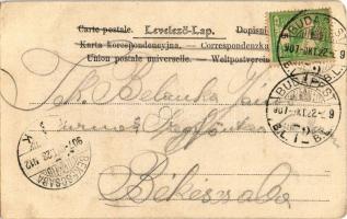 1907 Budapest, Szent Lukács fürdő, Margitszigeti fürdőház. Art Nouveau (EM)