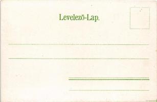 Trencsénteplic, Trencianske Teplice; Gyógyterem, fürdő, térkép. Wertheim Zsigmond kiadása / spa, bat...