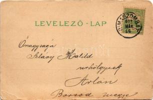 1902 Rimaszombat, Rimavská Sobota; Gömör-Kishont vármegye új székháza, vármegyeháza. Lévai Izsó kiad...