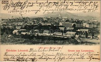 1901 Lőcse, Levoca; látkép. Latzin János kiadása / general view