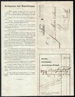 Semlin 1841 Dekoratív DDSG hajóraklevél Pestre küldött szállítmányról