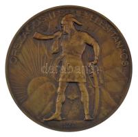 Berán Lajos (1882-1943) ~1930. Országos Testnevelési Tanács bronz emlékérem eredeti tokban (60mm) T:AU