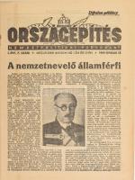 1941 Országépítés, Nemzetpolitikai Szolgálat, I. évf. 7. szám, Teleki Pállal a címlapon.